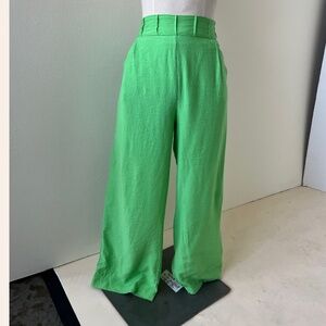 Farol Collection – Green High-Waisted Summer Pants (Brazilian Brand, Size S-M)
